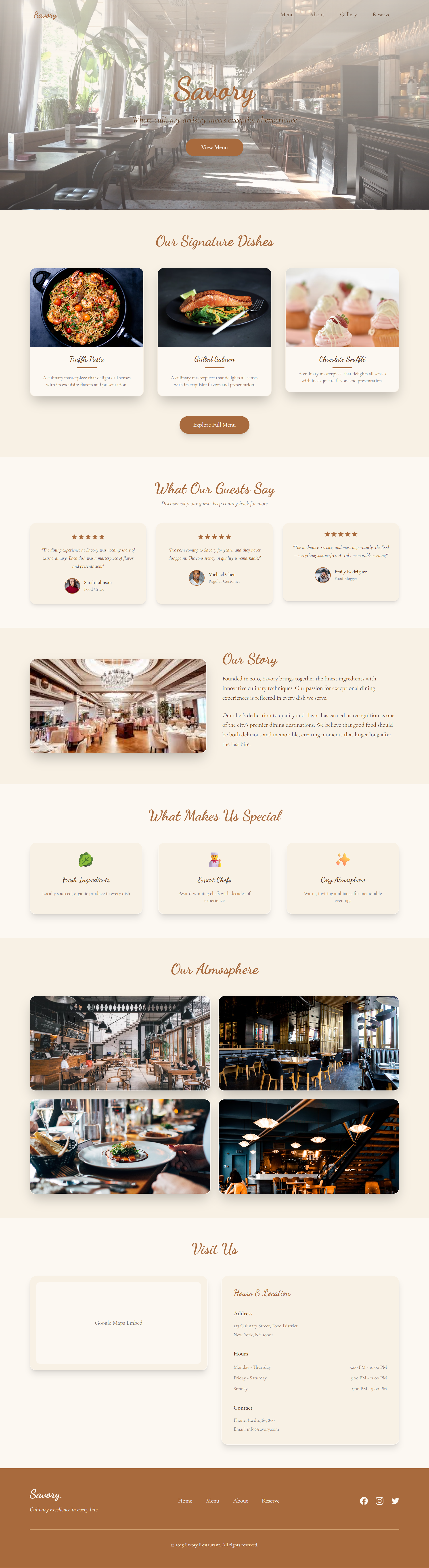 Restaurant Website